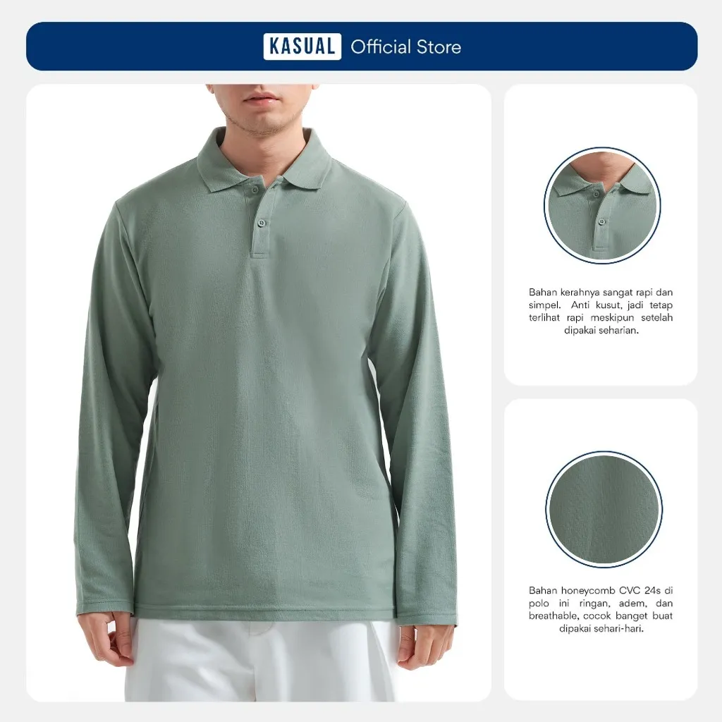 Kaos Polo Lengan Panjang