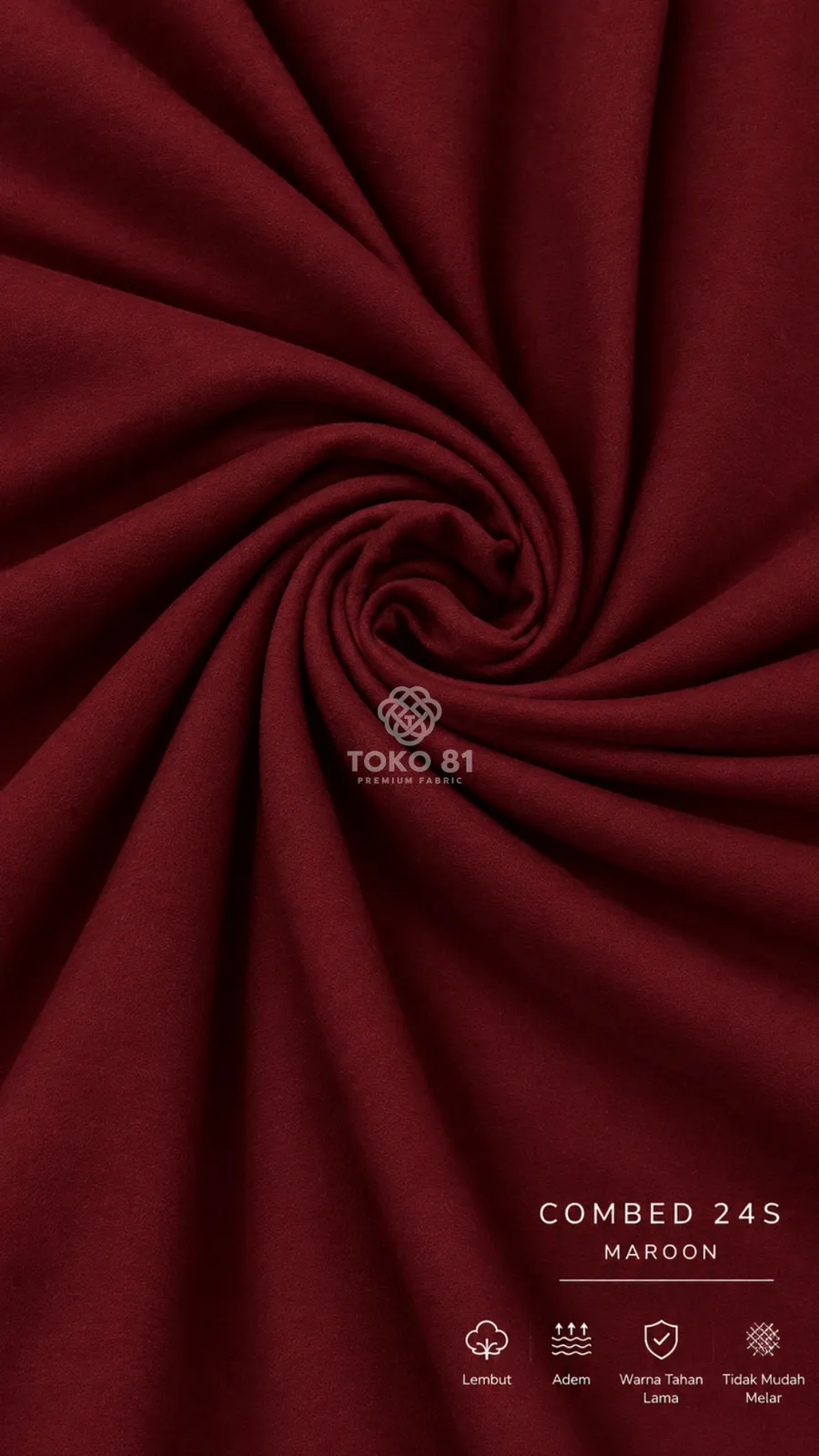 Kain Combed 24's  - MAROON